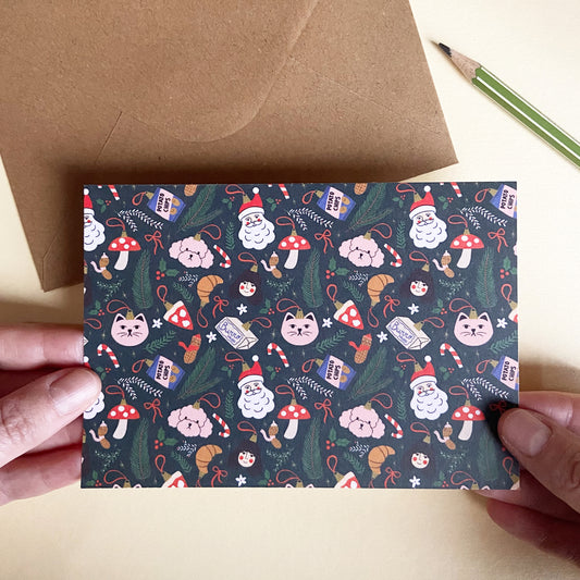 Cartolina/Biglietto Pattern Natale